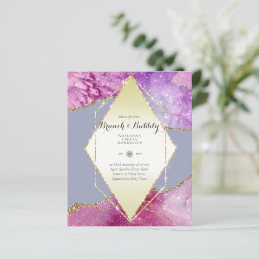 CHIC HAUSHALTSBRUNCH UND BUBBLATT AGATE GLITZER IN (Stehend Vorderseite)