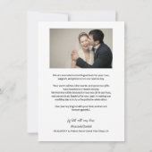 Chic Heart Modern Wedding Foto Collage Dankeskarte (Rückseite)