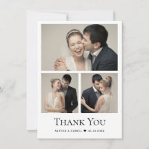 Chic Heart Modern Wedding Foto Collage