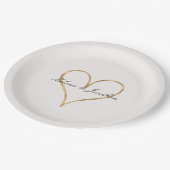 Chic Heart of Gold Pappteller (Schrägansicht)