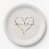 Chic Heart of Gold Pappteller (Vorderseite)