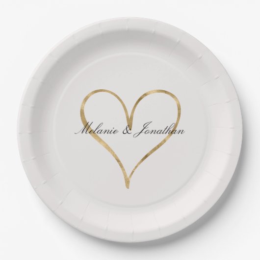 Chic Heart of Gold Pappteller (Vorderseite)