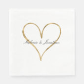 Chic Heart of Gold Serviette (Vorderseite)