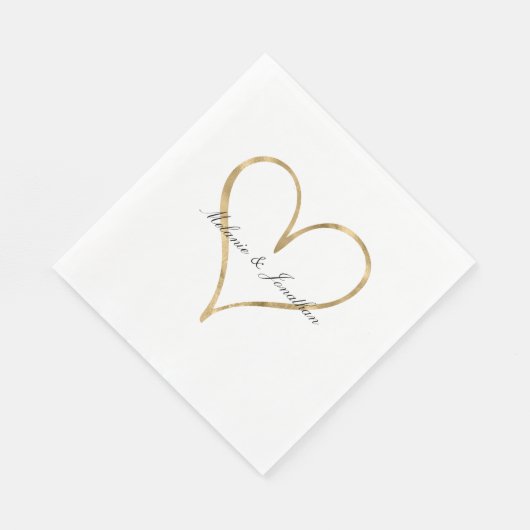 Chic Heart of Gold Serviette (Ecke)