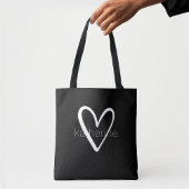 Chic Heart Personalisiert Black Tasche