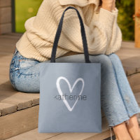 Chic Heart Personalisiert Dusty Blue