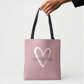 Chic Heart Personalisiert Dusty Rose Tasche