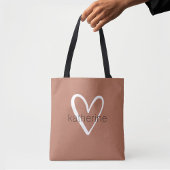 Chic Heart Personalisiert Terracotta Tasche
