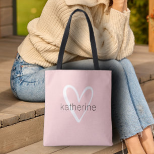 Chic Heart Personalisierte Rosa  Tasche