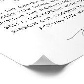 Chic Heart Script Wie groß ist ihr Bauch 8x10 Zeic Poster (Ecke)