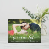 Chic Heart Style Handgeschriebenes Script Modern 2 Save The Date (Stehend Vorderseite)