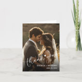 Chic Heart Wedding Foto geklappt Danke (Vorderseite)