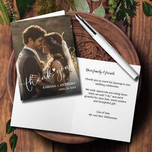 Chic Heart Wedding Foto geklappt Danke