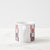 Chic Hearts and Rose Imitate Patchwork Espresso Ta Espressotasse (Rückseite)