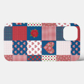 Chic Hearts and Rose Imitate Patchwork iPad Fall Case-Mate iPhone Hülle (Rückseite (Horizontal))