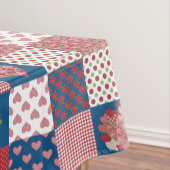 Chic Hearts and Rose Imitate Patchwork Tableteclot Tischdecke (Beispiel)