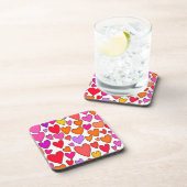Chic Hearts Elegante: Blickvolle Liebe Getränkeuntersetzer (Rechte Seite)