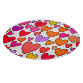 Chic Hearts Elegante: Blickvolle Liebe Schneidebrett (Ecke)