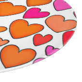 Chic Hearts Elegante: Blickvolle Liebe Schneidebrett (Ecke)