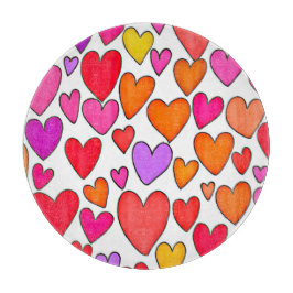 Chic Hearts Elegante: Blickvolle Liebe Schneidebrett