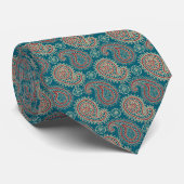Chic Heffalumps Red Blue Beige Paisley Necktie Krawatte (Gerollt)