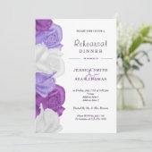 Chic Heirloom Rose Hochzeit Probe Dinner Einladung (Stehend Vorderseite)