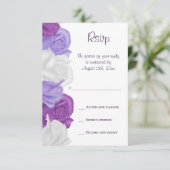 Chic Heirloom Rose Hochzeit RSVP Karte (Stehend Vorderseite)