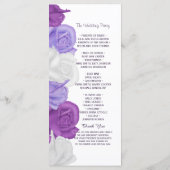 Chic Heirloom Rose Hochzeitsprogramm Programm (Rückseite)