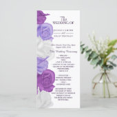 Chic Heirloom Rose Hochzeitsprogramm Programm (Stehend Vorderseite)