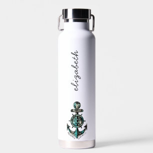 Chic heißt Black & Blue religious nautical Image Trinkflasche