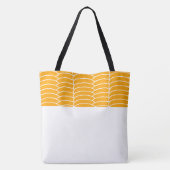 Chic Hell gezogene gelbe Kurven Weißer Farbblock Tasche (Rückseite)
