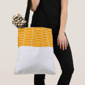 Chic Hell gezogene gelbe Kurven Weißer Farbblock Tasche (Von Nahem)