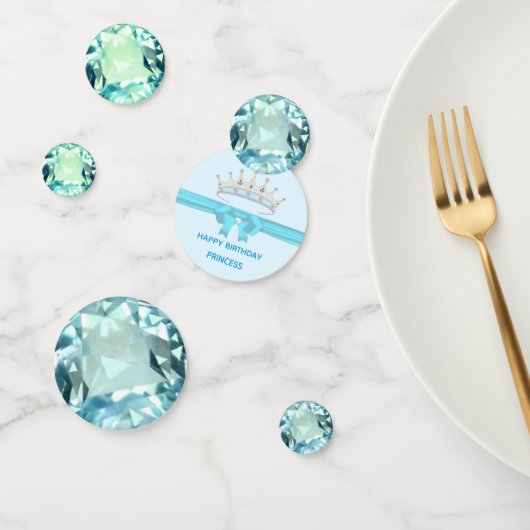 Chic hellblauer Aquamarine Gemstone Geburtstag Konfetti (Gruppe)