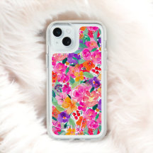 Chic helle, fette, florale Aquarellmonogramm