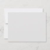Chic Hellgrau Moderne Monogramm Anfangsbuchstabe N Mitteilungskarte (Rückseite)