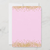 Chic Hello Gorgeous Galentine Gold Confetti Pink Einladung (Rückseite)