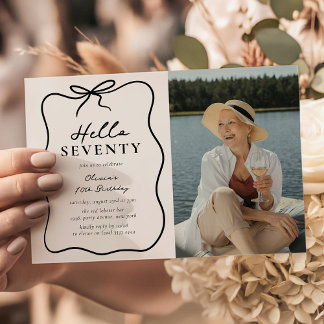 Chic Hello Seventy' Foto 70. Geburtstagsfeier Einladung