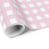 Chic Hellrosa Karo-Geschenkpapier zum 60. Geburtst Geschenkpapier (Rolleneckpunkt)