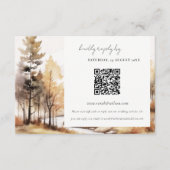 Chic Herbst Landschaft Hochzeit QR Code UAWG Begleitkarte (Vorderseite)