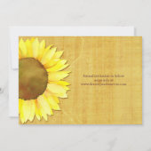 Chic Herbst Sonnenblumen Hochzeitsstift Save the D Date (Rückseite)