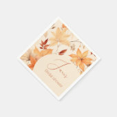 Chic Herbstblumen Brautparty Serviette (Ecke)