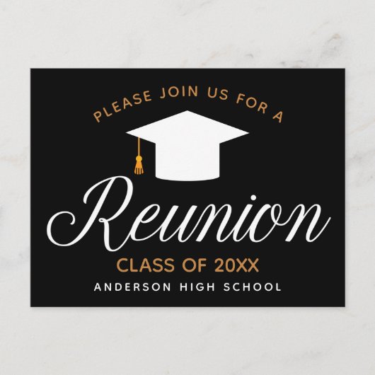 Chic High School Wiedersehen Party Einladung Postkarte (Vorderseite)