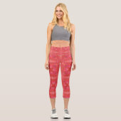 Chic High Waisted Capris mit rotem Dreieck Design (Vorderseite)