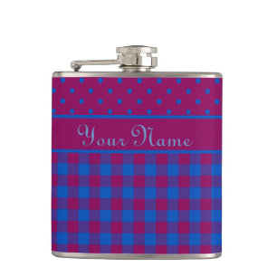 Chic Hip Flask: Pflaume, Blau, Polka Docks und Kar Flachmann