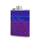 Chic Hip Flask to Personalize: Lila und blau Flachmann (Links)