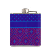 Chic Hip Flask to Personalize: Lila und blau Flachmann (Rückseite)