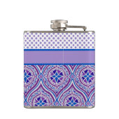 Chic Hip Flask to Personalize: Mauve, Blue Flachmann (Rückseite)