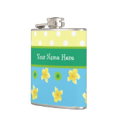 Chic Hip Flask to Personalize: Primroses, Polkas Flachmann (Links)