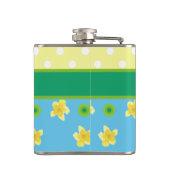 Chic Hip Flask to Personalize: Primroses, Polkas Flachmann (Rückseite)