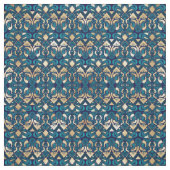 Chic Hipster Gold Emerald Blue Tribal Künstlerisch Stoff (Muster)